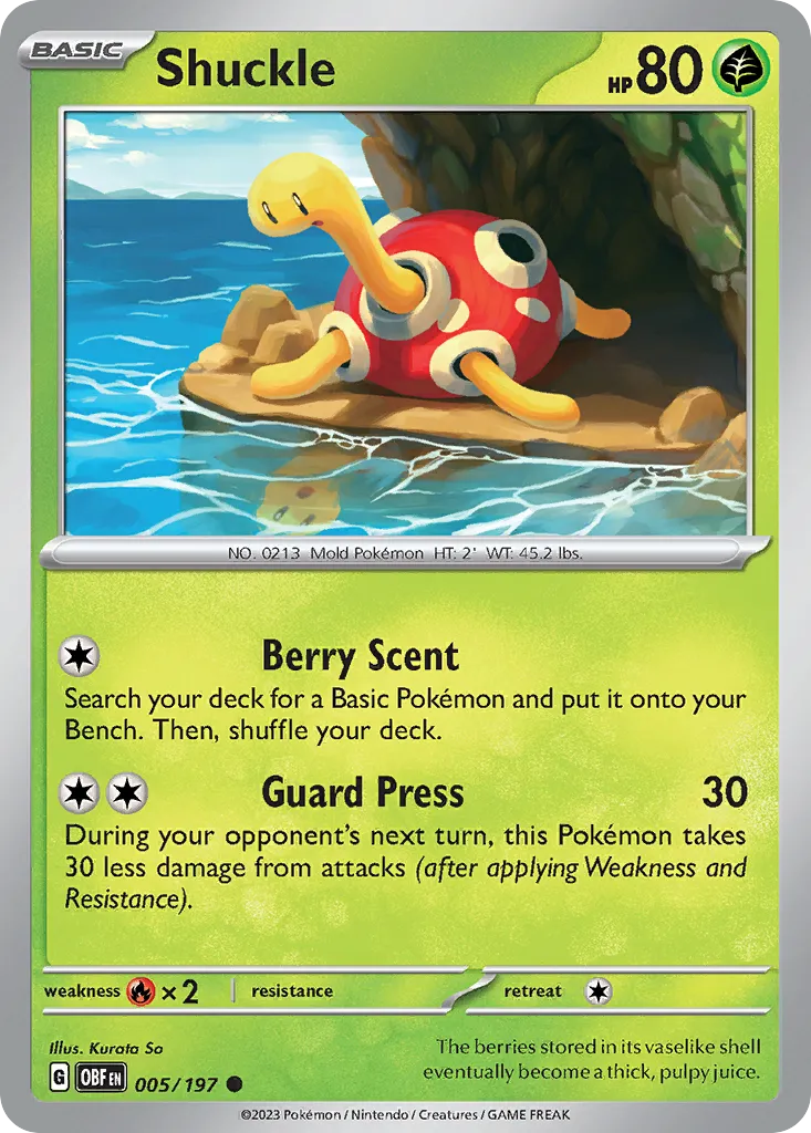 Shuckle — SV03: Obsidian Flames — Pokémon