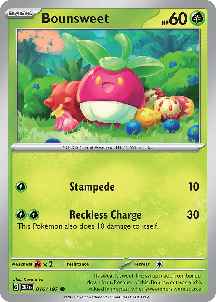 Bounsweet — SV03: Obsidian Flames — Pokémon