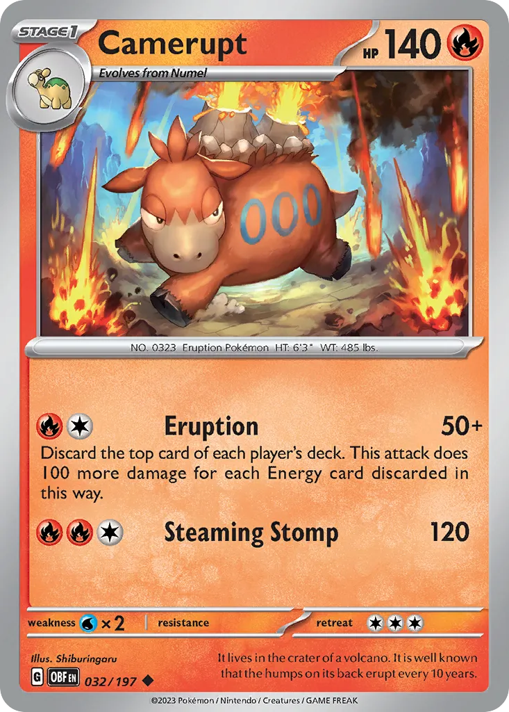 Camerupt — SV03: Obsidian Flames — Pokémon