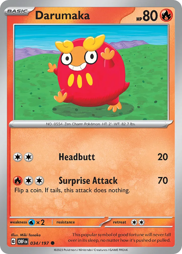 Darumarond — SV03: Obsidian Flames — Pokémon