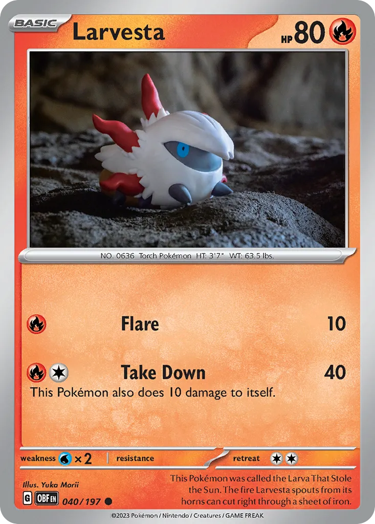 Larvesta — SV03: Obsidian Flames — Pokémon