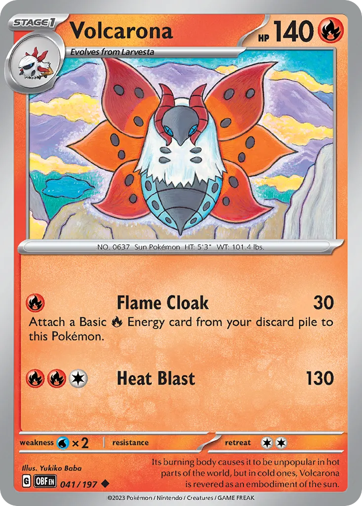 Volcarona — SV03: Obsidian Flames — Pokémon
