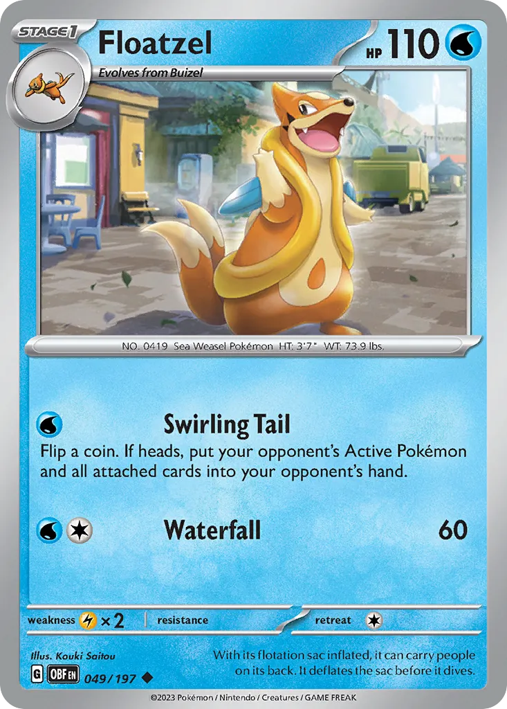 Floatzel — SV03: Obsidian Flames — Pokémon