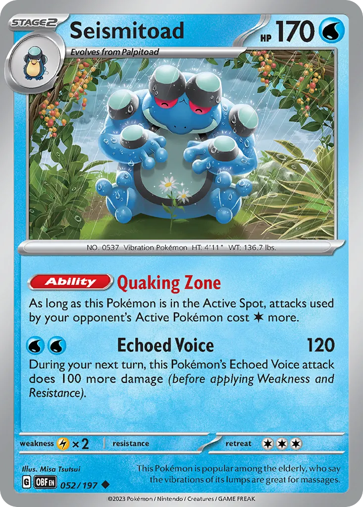 Seismitoad — SV03: Obsidian Flames — Pokémon