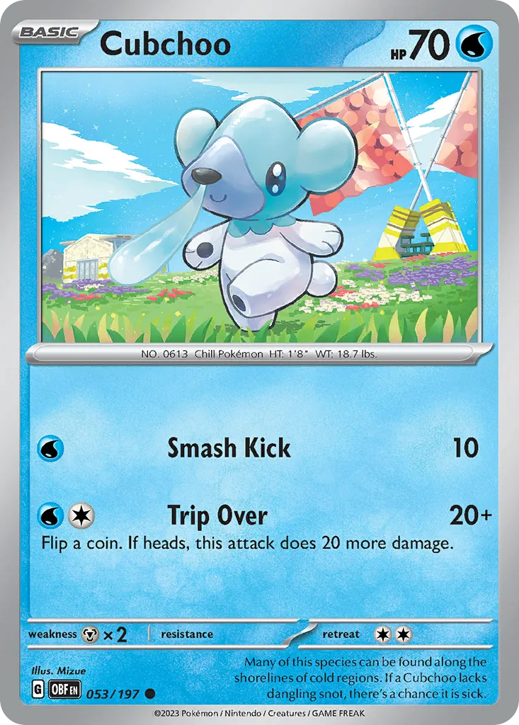 Cubchoo — SV03: Obsidian Flames — Pokémon