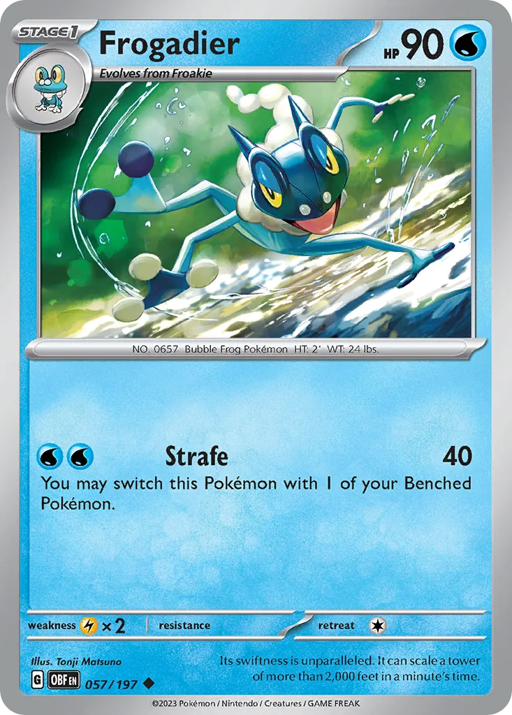 Frogadier from SV03: Obsidian Flames - Pokemon