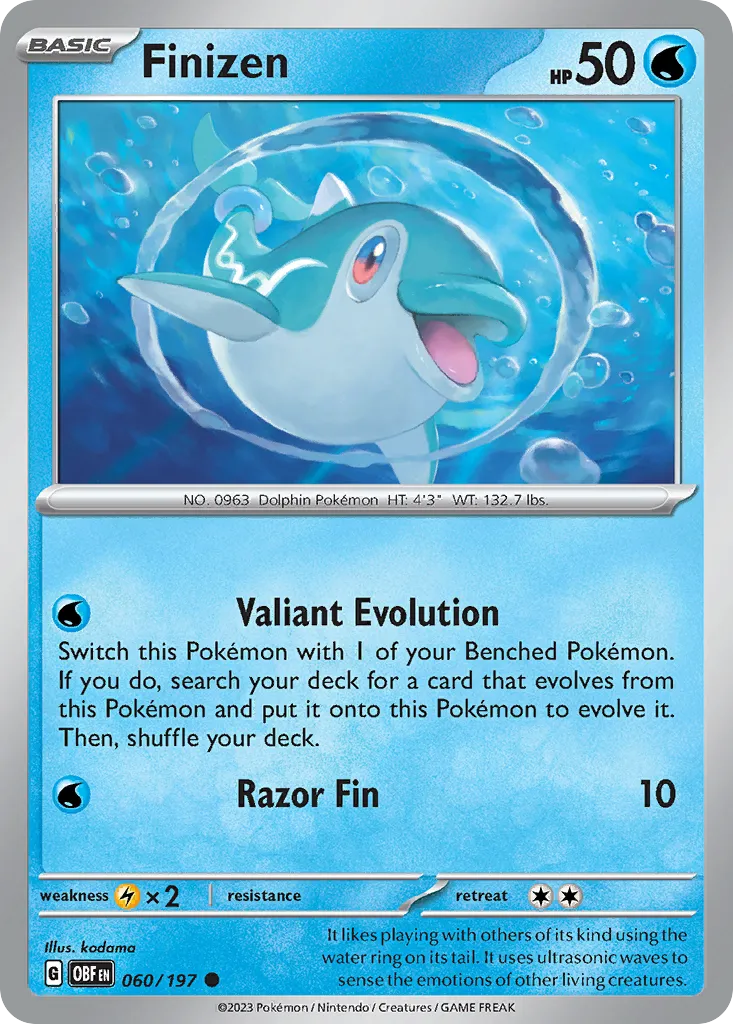 Finizen 60/197 — SV03: Obsidian Flames — Pokemon