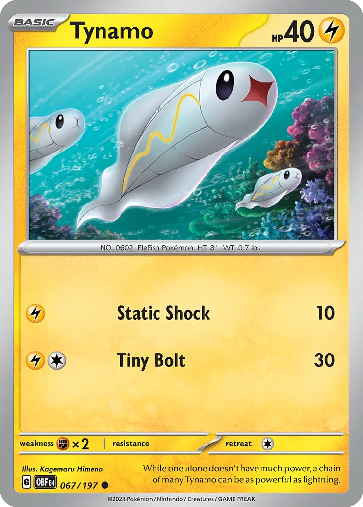 Tynamo — SV03: Obsidian Flames — Pokémon