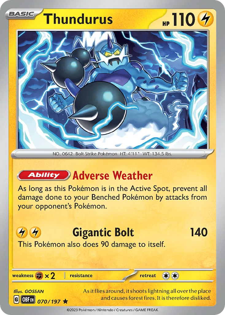 Thundurus — SV03: Obsidian Flames — Pokémon
