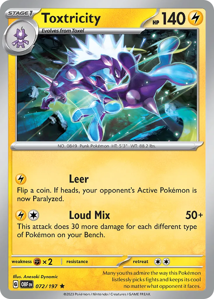 Toxtricity — SV03: Obsidian Flames — Pokémon