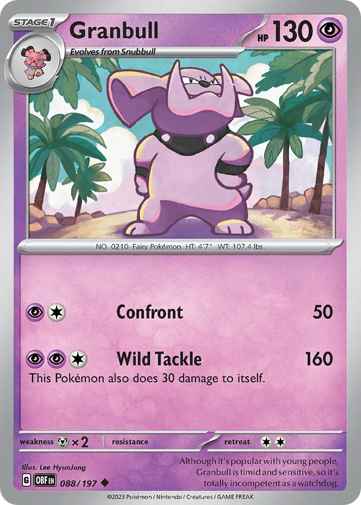Granbull — SV03: Obsidian Flames — Pokémon