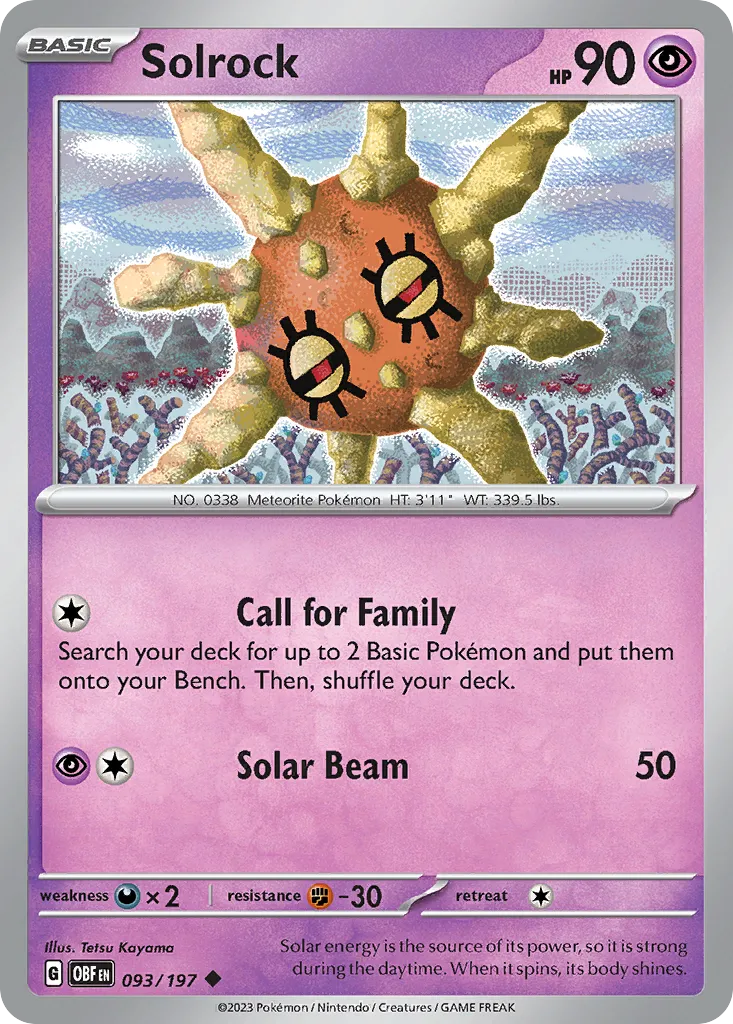Solrock — SV03: Obsidian Flames — Pokémon