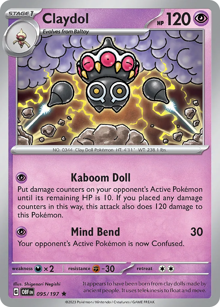 Claydol — SV03: Obsidian Flames — Pokemon