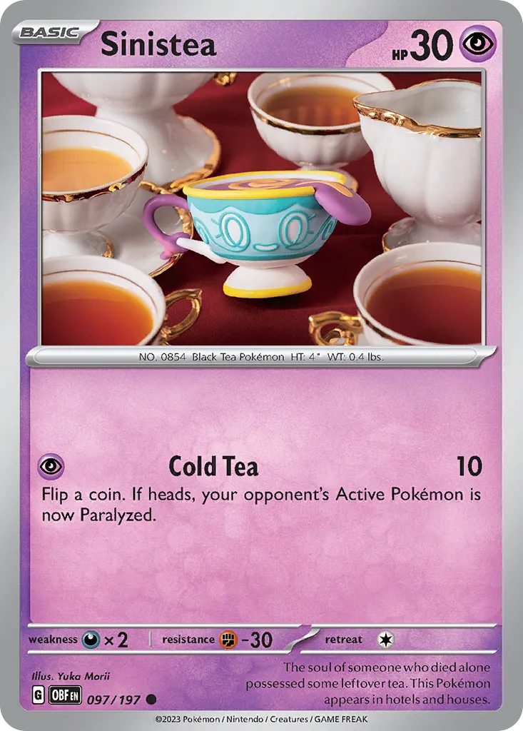 Sinistea — SV03: Obsidian Flames — Pokémon