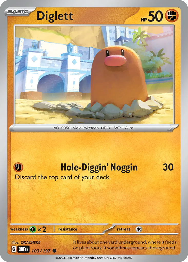 Diglett — SV03: Obsidian Flames — Pokémon