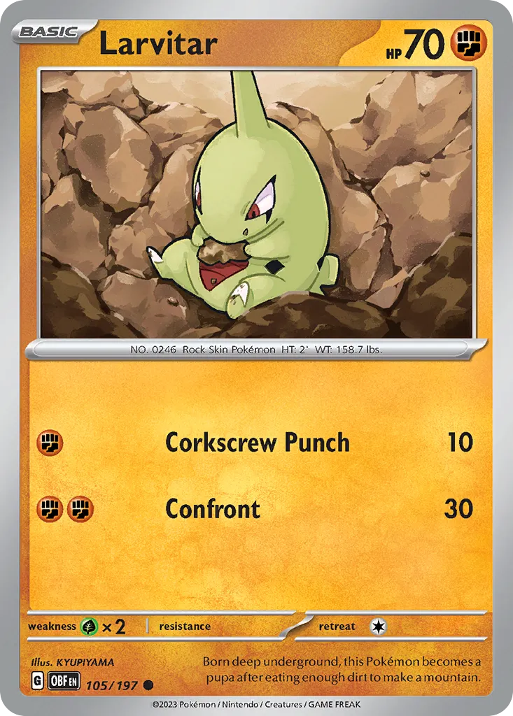 Larvitar — SV03: Obsidian Flames — Pokémon