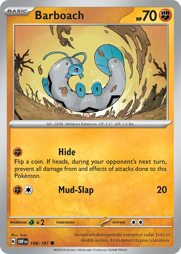 Barboach — SV03: Obsidian Flames — Pokémon