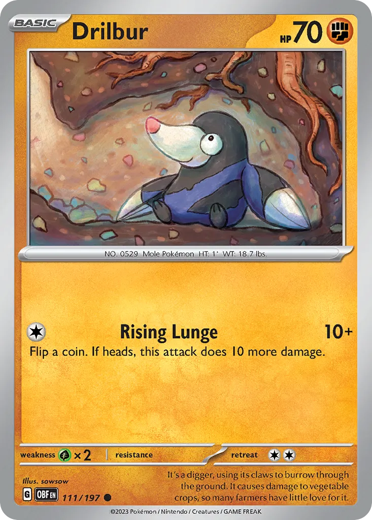 Drilbur — SV03: Obsidian Flames — Pokémon