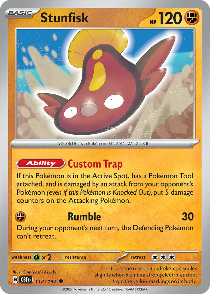 Stunfisk — SV03: Obsidian Flames — Pokémon