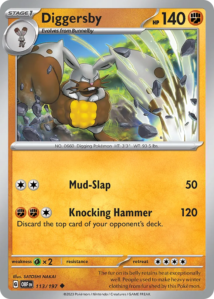 Diggersby — SV03: Obsidian Flames — Pokémon