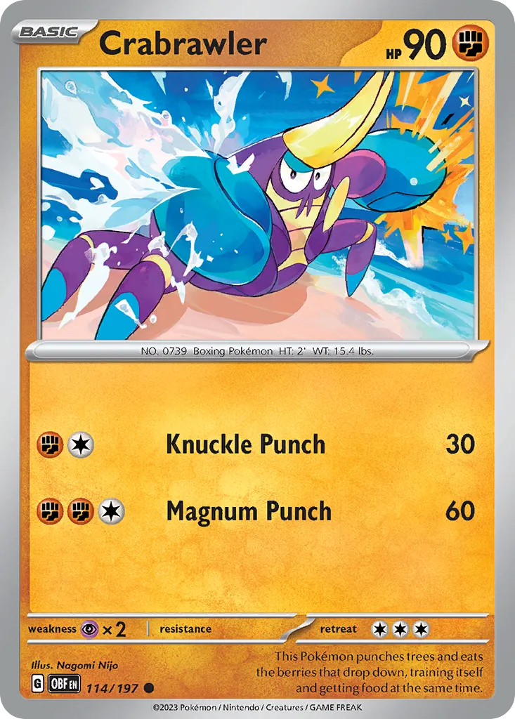 Crabrawler — SV03: Obsidian Flames — Pokémon