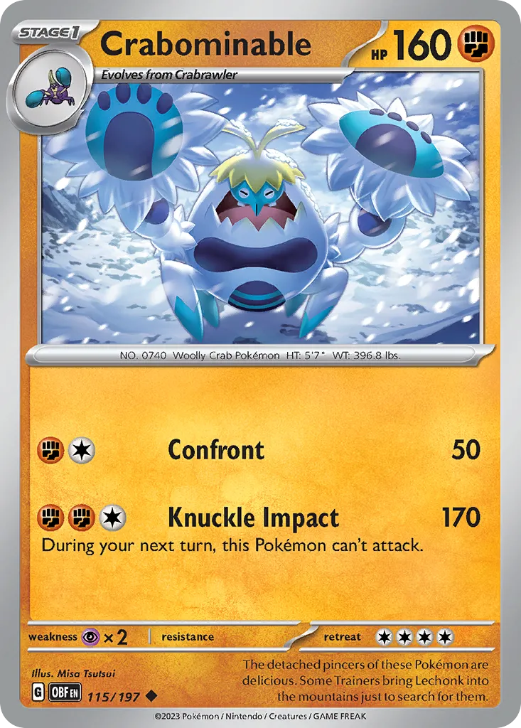 Crabominable — SV03: Obsidian Flames — Pokémon