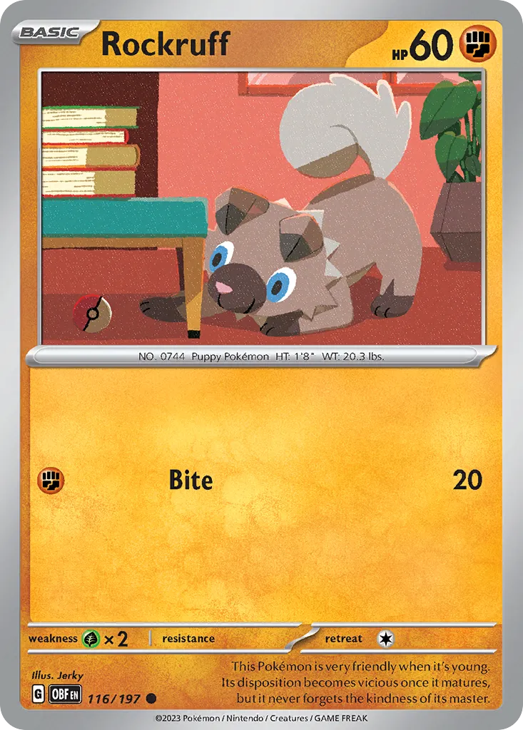 Rockruff — SV03: Obsidian Flames — Pokémon