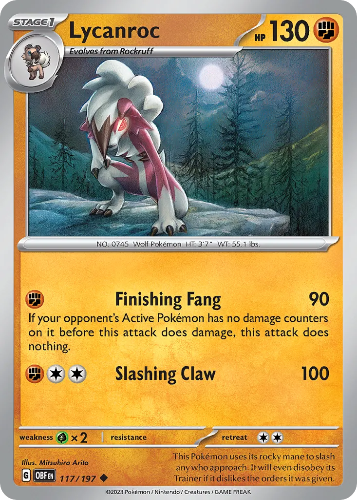 Lycanroc — SV03: Obsidian Flames — Pokemon