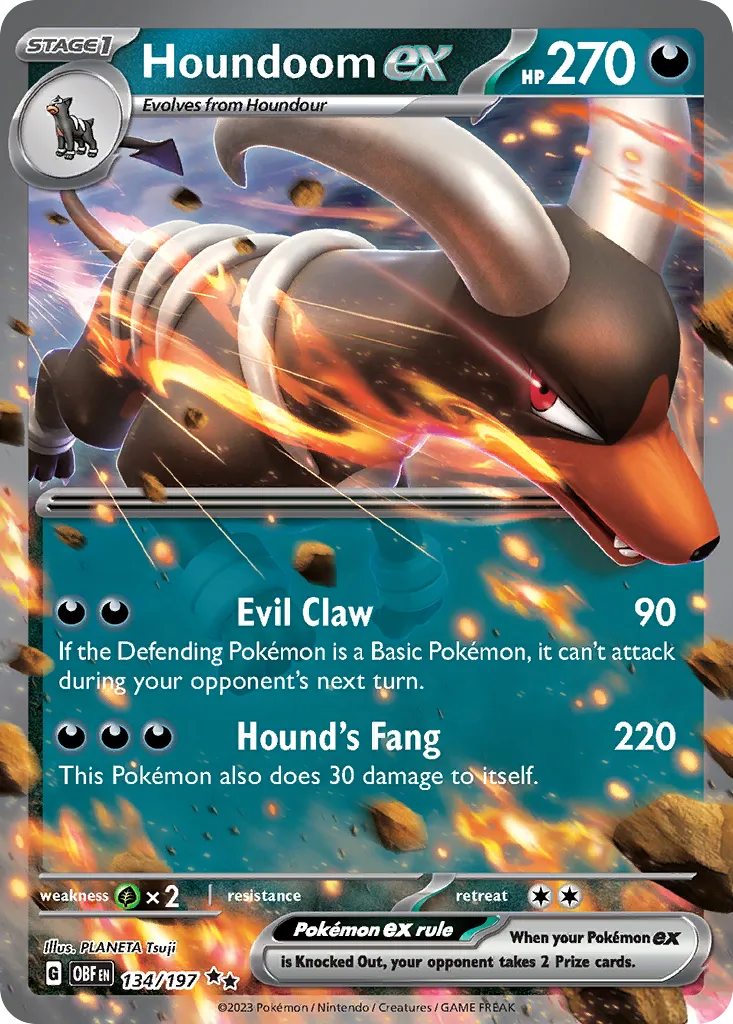 Houndoom ex — SV03: Obsidian Flames — Pokemon