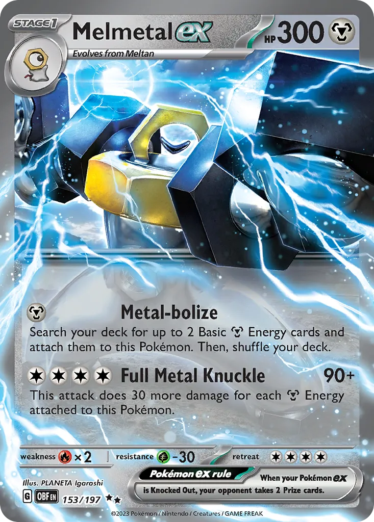 Melmetal ex from SV03: Obsidian Flames - Pokemon