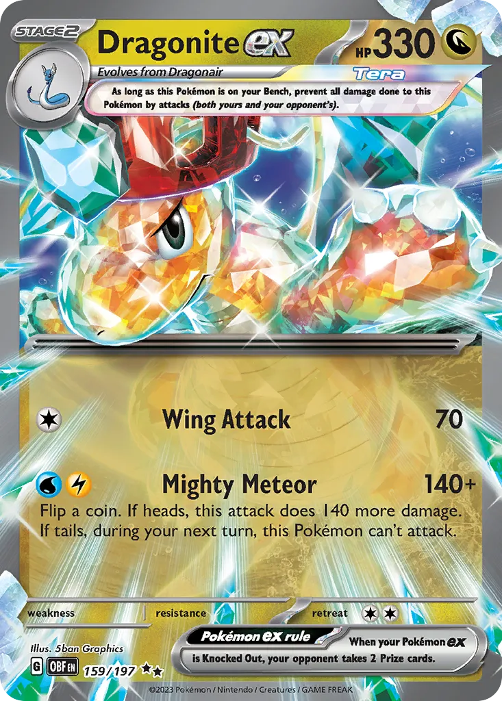 Dracolosse ex from SV03: Obsidian Flames - Pokemon