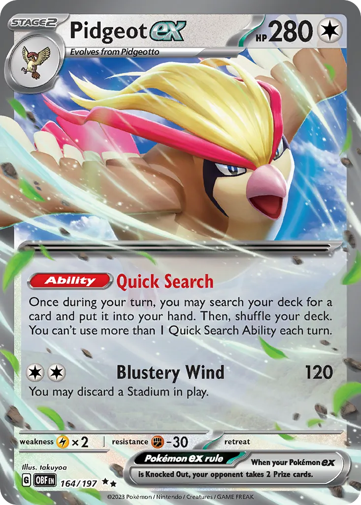 Pidgeot ex — SV03: Obsidian Flames — Pokémon