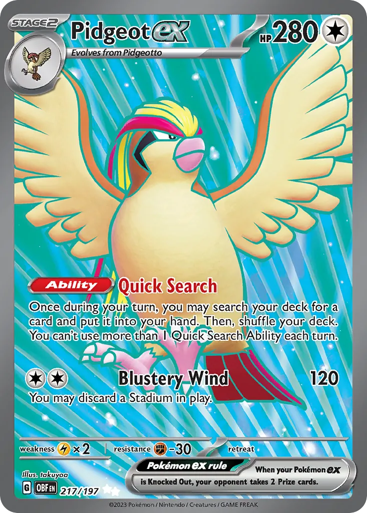 Pidgeot ex — SV03: Obsidian Flames — Pokémon