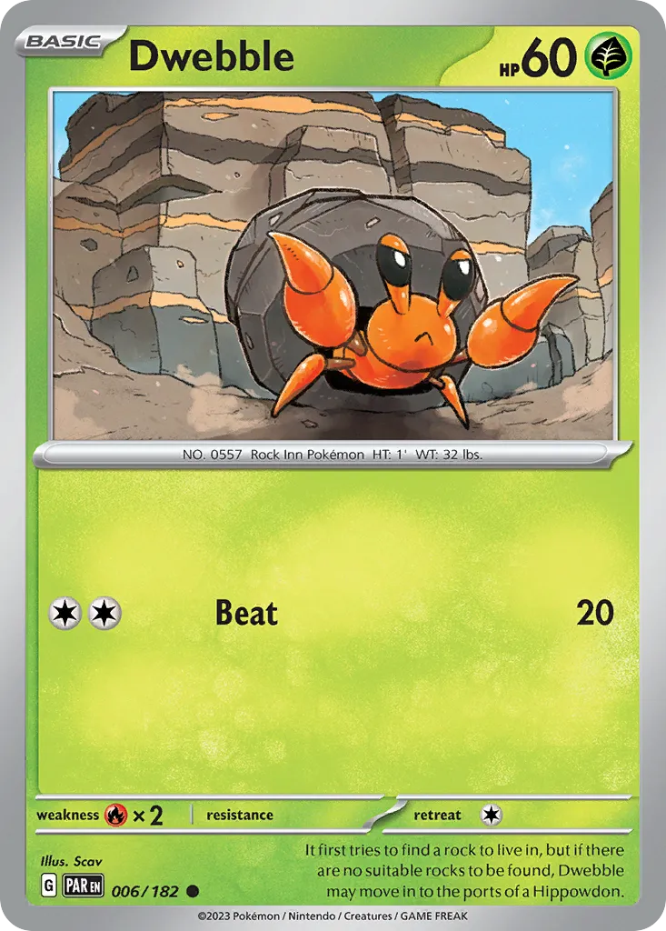 Dwebble — SV04: Paradox Rift — Pokémon
