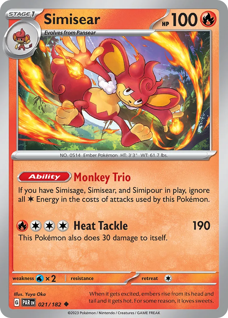Simisear — SV04: Paradox Rift — Pokémon