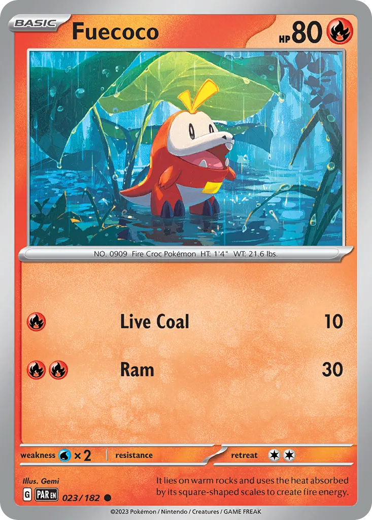 Fuecoco — SV04: Paradox Rift — Pokémon