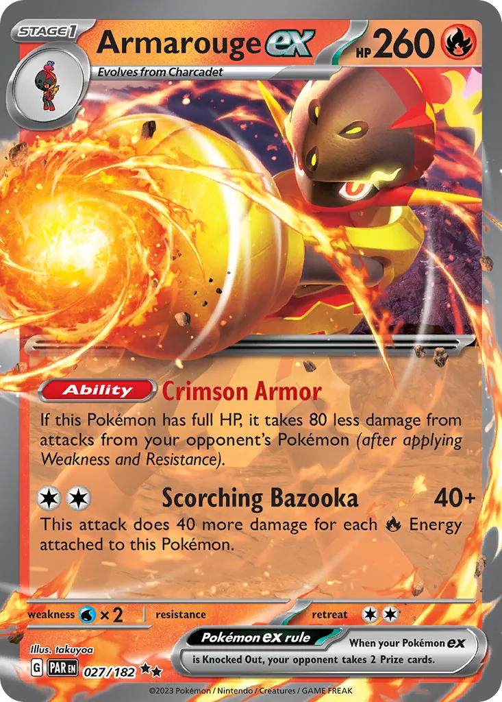 Carmadura ex — SV04: Paradox Rift — Pokémon