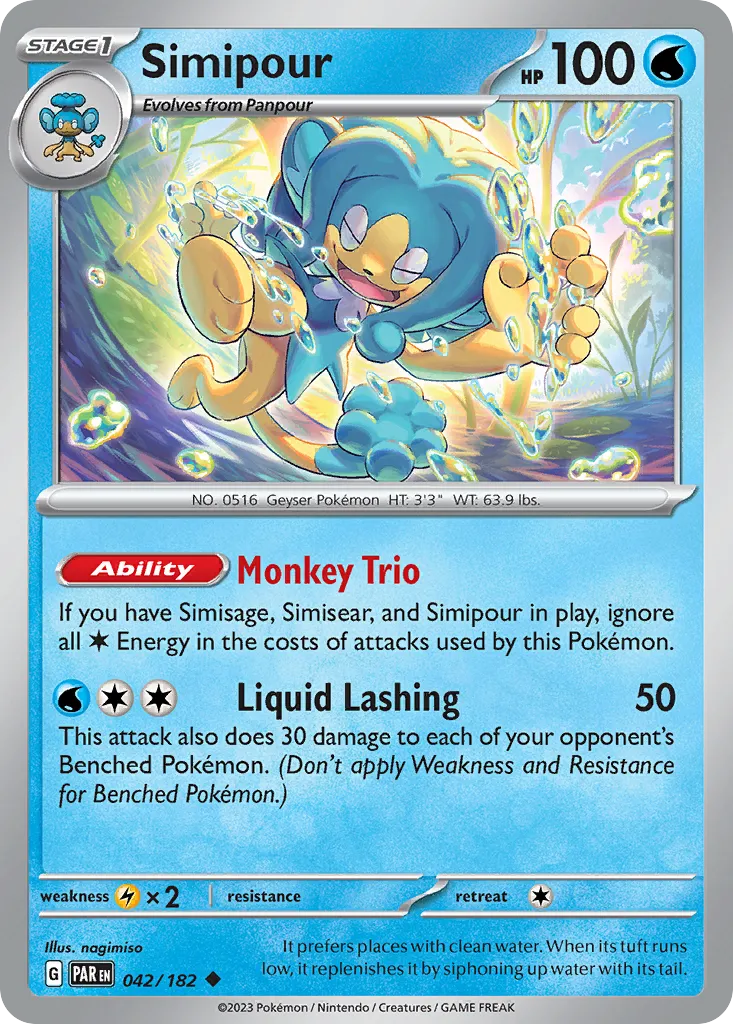 Simipour — SV04: Paradox Rift — Pokemon