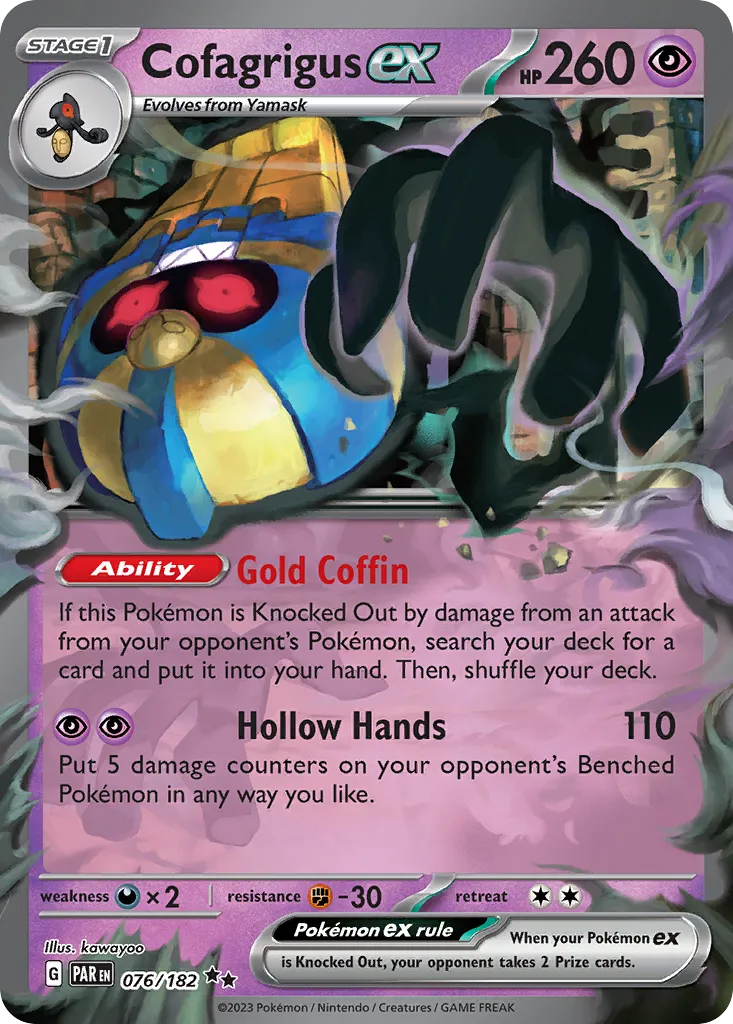 Cofagrigus ex — SV04: Paradox Rift — Pokémon