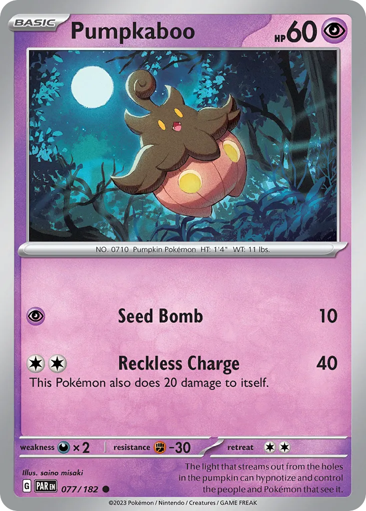 Pumpkaboo — SV04: Paradox Rift — Pokémon