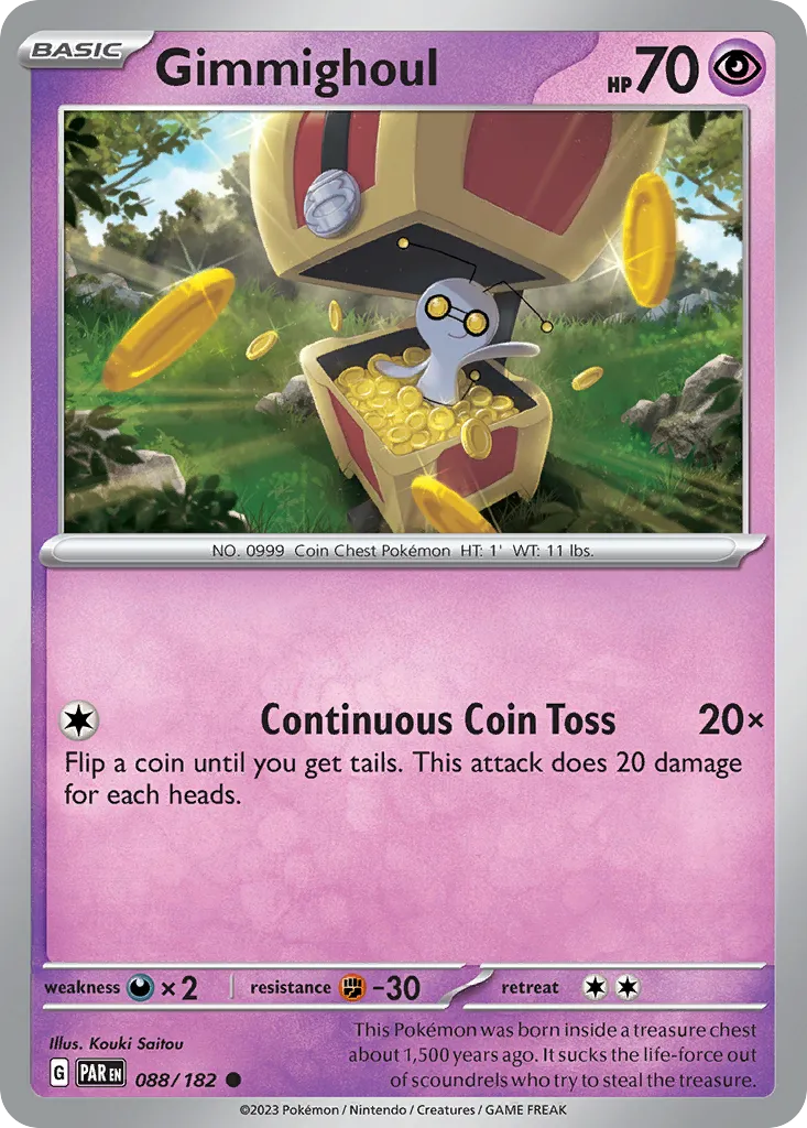 Gimmighoul from SV04: Paradox Rift - Pokemon