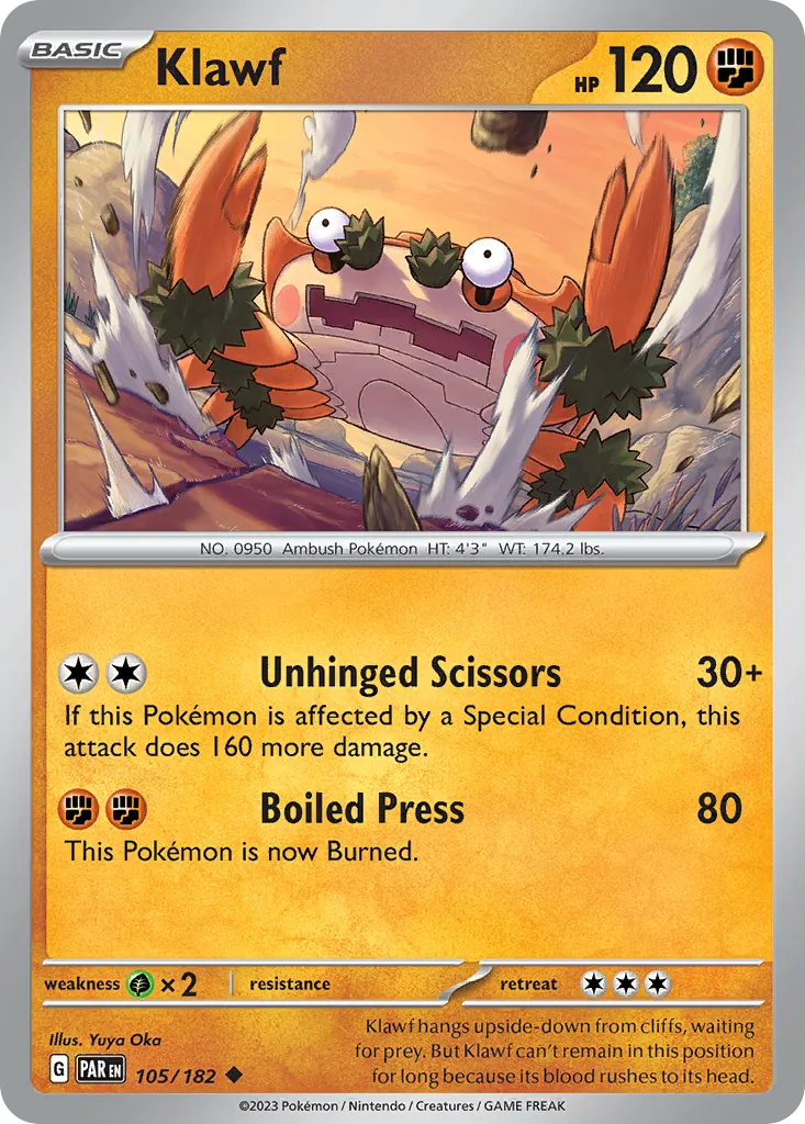 Klawf — SV04: Paradox Rift — Pokémon