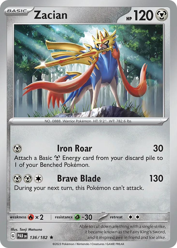 Zacian from SV04: Paradox Rift - Pokemon