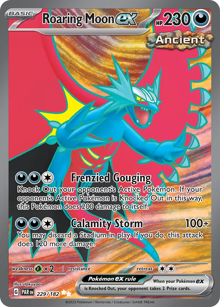 Roaring Moon ex — SV04: Paradox Rift — Pokémon