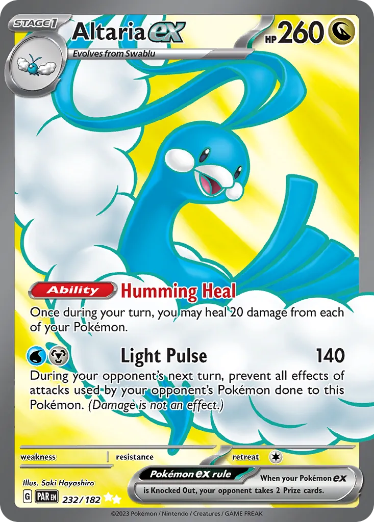 Altaria ex from SV04: Paradox Rift - Pokemon