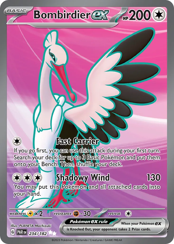 Bombirdier ex — SV04: Paradox Rift — Pokemon