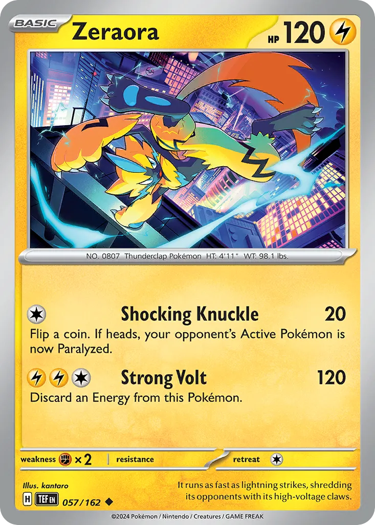 Zeraora from SV05: Temporal Forces - Pokemon
