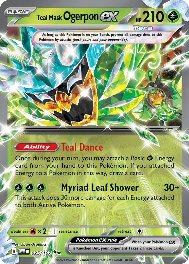 Teal Mask Ogerpon ex — SV06: Twilight Masquerade — Pokémon