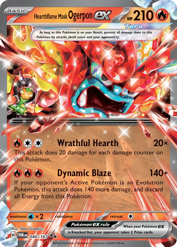 Hearthflame Mask Ogerpon ex — SV06: Twilight Masquerade — Pokémon