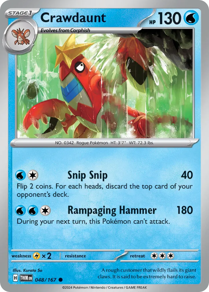 Crawdaunt — SV06: Twilight Masquerade — Pokémon